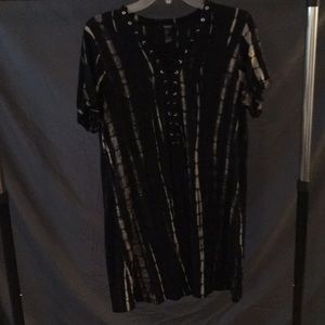 Tie-down Grunge T-shirt Dress